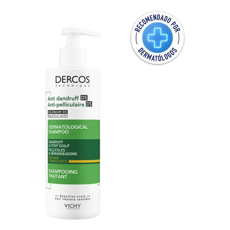 Shampoo Vichy Dercos Dermatológico Anticaspa 390 mL