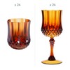 Fun Express Amber Plastic Wine Glass Kit, 48 Pieces
