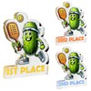 Upgraded 3PCS Pickleball Trophy Funny, Pickleball Medals 1st 2nd 3rd,