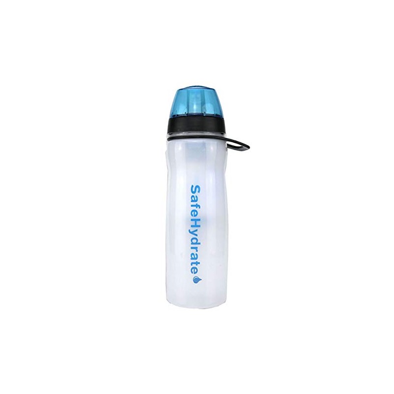 Pyramid SafeHydrate Water Purification Bottle and Filter - White, 650ml