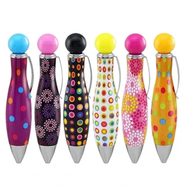 Big Fat Pens, 6pcs Ergonomic Short Fat Pens Cute Fat Heavy Weighted Pens Wide Grip Pens Writing for Elderly Gift -6 Colors