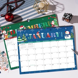 2026 Wall Calendar - 2026 Calendar from Sep. 2025 to Dec.2026, 14.6''x11.5'', 16 Monthly Theme Wall Calendar with Julian Dates, Large Blocks for Writing, Holiday Theme Design