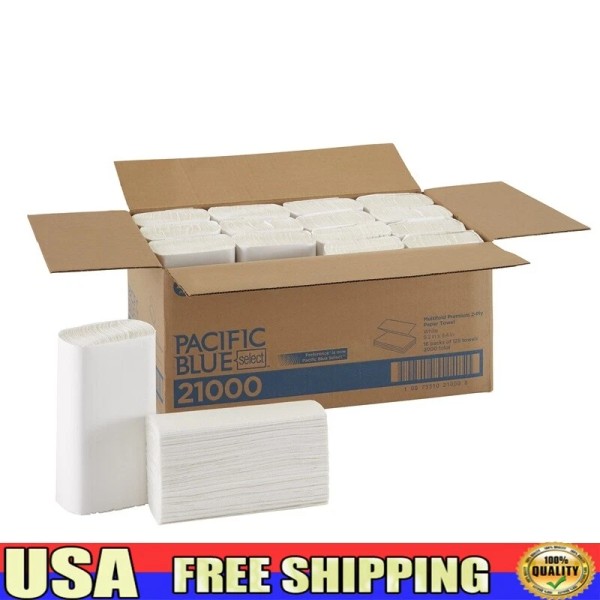 Unbranded Premium 2-Ply Multifold Paper Towels Soft Absorbent C-Fold Offices