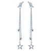 Yumilok 925 Sterling Silber Sterne Beads Stab Ohrstecker Ohrhänger Ohrring