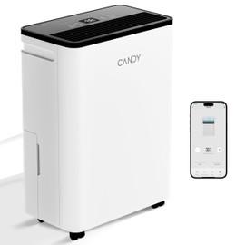 Candy 1000 Sq.Ft Dehumidifiers for Home, 21 Pint Portable Dehumidifier With Continuous/Auto Mode,Auto Defrost,0.66 Gal Tank,Compact for Bedroom,Bathroom,Office- Smart Control with Drain Hose Included