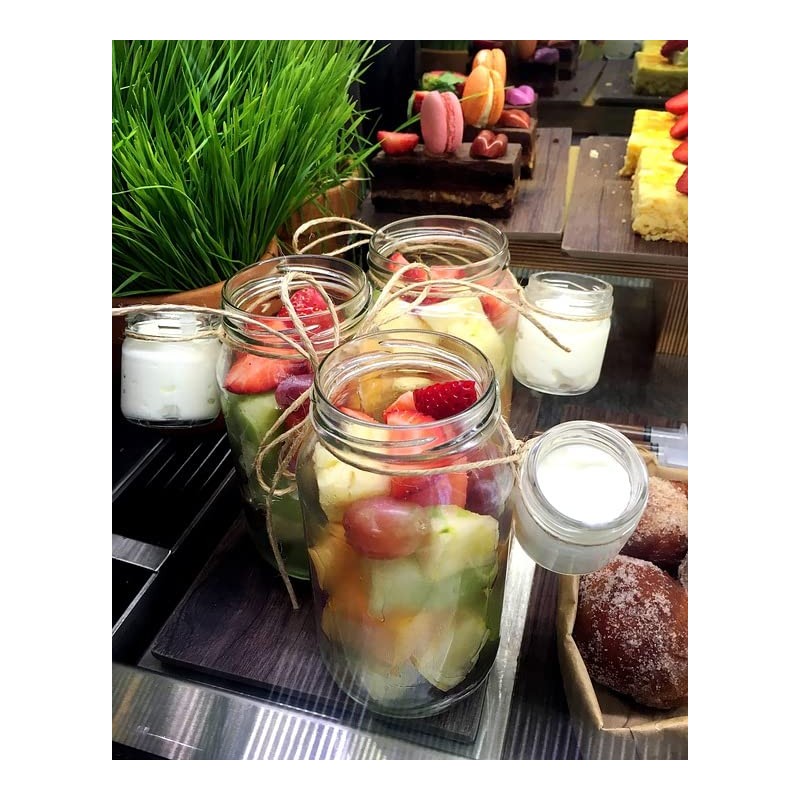Jarming Collections Mason Jars 24 oz - Glass Jars with