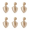 MOROBOR Leaf Shaped Knob Handles, 6 Pieces Gold Teardrop Pendant
