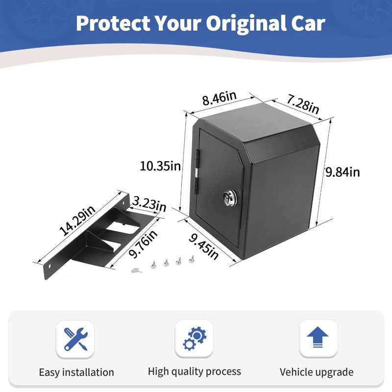 JOSHELA for Jeep JLU Right Side Trunk Safe Box with