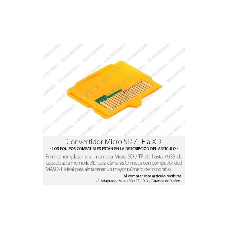 MD Convertidor Micro Sd / Tf A Xd Adaptador Para