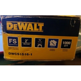 DeWalt 2" Leg x 1/2" Crown x 15-1/2" Gauge Flooring Staples 1000 Pack DWCS1516-1