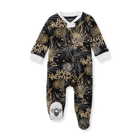 Burt's Bees Baby Baby Boys Pajamas, Sleep and Play Loose Fit, 100% Organic Cotton, Soft One-piece PJs, Diagonal Zip Up Jumpsuit Newborn Essentials with Interior Zipper Guard in sizes NB to 6-9 Months