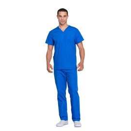 CHEROKEE womens Unisex Top and Pant Medical Scrubs Set, Royal, 5X-Large US