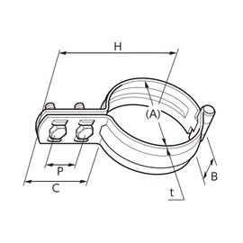 Nichiei Intec N-010204-050 Stainless Steel Hinged Standing Band with BN, 3.0 inches (75 mm), 1 Piece
