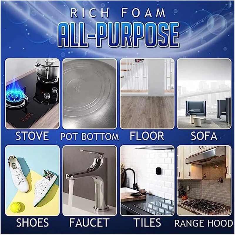  All Purpose Rinse Cleaning Spray, Bubble Cleaner Foam, All