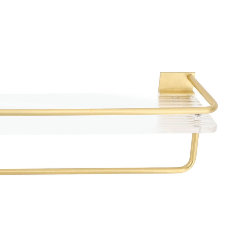 Bathroom Wall Shelf Space Aluminum and Acrylic Rustproof Punch Free