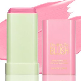 Palo de Rubor para Mejillas - Varita de Rubor de Maquillaje En Crema, Barra Hidratante Sólida para Tinte de Mejillas, Natural Blendable Impermeable...