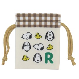 Initial Bean Drawstring R Snoopy