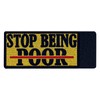 EmbTao Stop Being Poor Patch Embroidered Badge Biker Applique Fastener