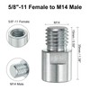sourcing map 2pcs M14 Female to 5/8"-11 Male Adapter Polisher