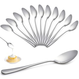 VEPEPE Pack of 12 Coffee Spoons, Stainless Steel, Highly Polished Tea Spoon, 17 cm / 6.7 inches, High-Quality Stainless Steel Spoon, Small Spoons, Silver, for Households, Restaurants, Canteens,
