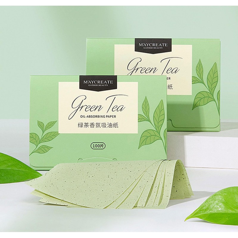 600 Sheets Green Tea Face Blotting Papers Oil Absorbing Sheets