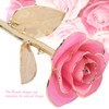 24K Gold Rose Dipped Golden Leaves Girlfriend Wife Valentine's Day