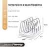 FiNeWaY Adjustable Pan Lid Holder for Kitchen Organisation, Soft non-slip