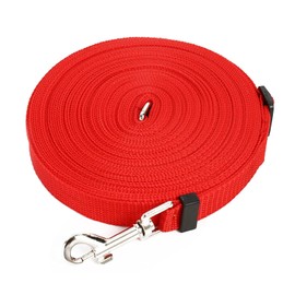Pssopp Correa para Perros de Línea Larga, Correa Ligera para Entrenamiento de Cachorros para Perros Grandes, Senderismo, Campamento, Entrenamiento, Natación (Rojo)