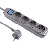 Electaline 62060 4-Way Power Strip with Switch, Cable 1.5 m