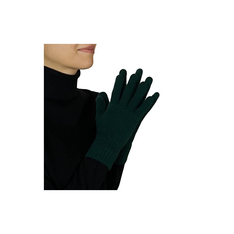 Womens Cashmere Gloves, Made in Scotland, Green