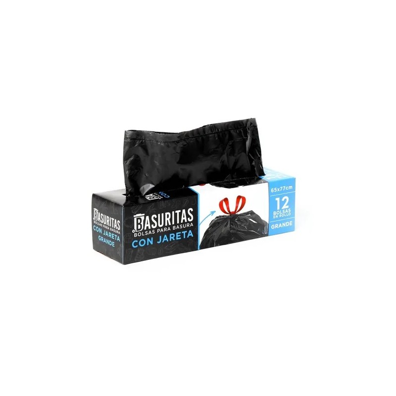 24 Bolsas De Basura Grande Basuritas, 65x77 Cm, Pack 2x12