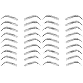 Yesallwas 2 Sheets Eyebrow Tattoo Black tattoo brow Stick on Eyebrows for Men Women False Eyebrows Transfer Stickers 4D Hair -like Eyebrow Makeup (Black-12)