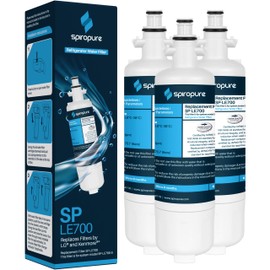 SpiroPure SP-LE700 NSF Certified Refrigerator Water Filter Replacement for LT700P, 9690, ADQ36006101, 46-9690, ADQ36006102, LT700PC (3 Pack)
