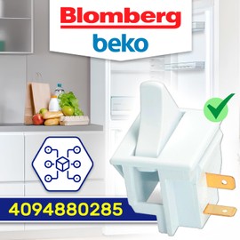 Light Switch for Fridge with Original Code 4094880285 for Beko - Made in EU - Warranty 10 Years MONTERAL