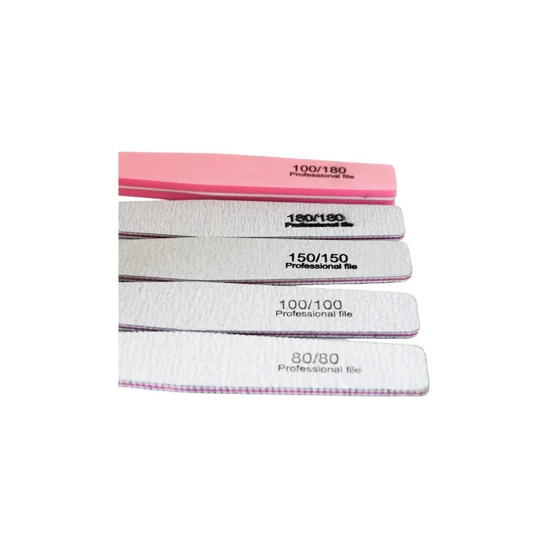 Kit 5 Limas Profesionales 80 100 150 180 Uñas Acrilicas