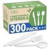 300 Pcs Disposable Cutlery Set, Heavy-Duty Compostable Utensils