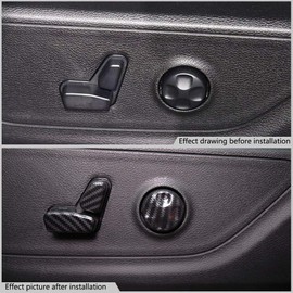 Korlot Carbon Fiber Seat Adjustment Button Cover Trim For Dodge Ram 1500 2019+