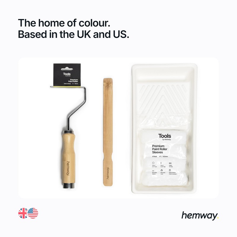 Hemway Premium Decorating Tools Bamboo Paint Roller Kit Set |