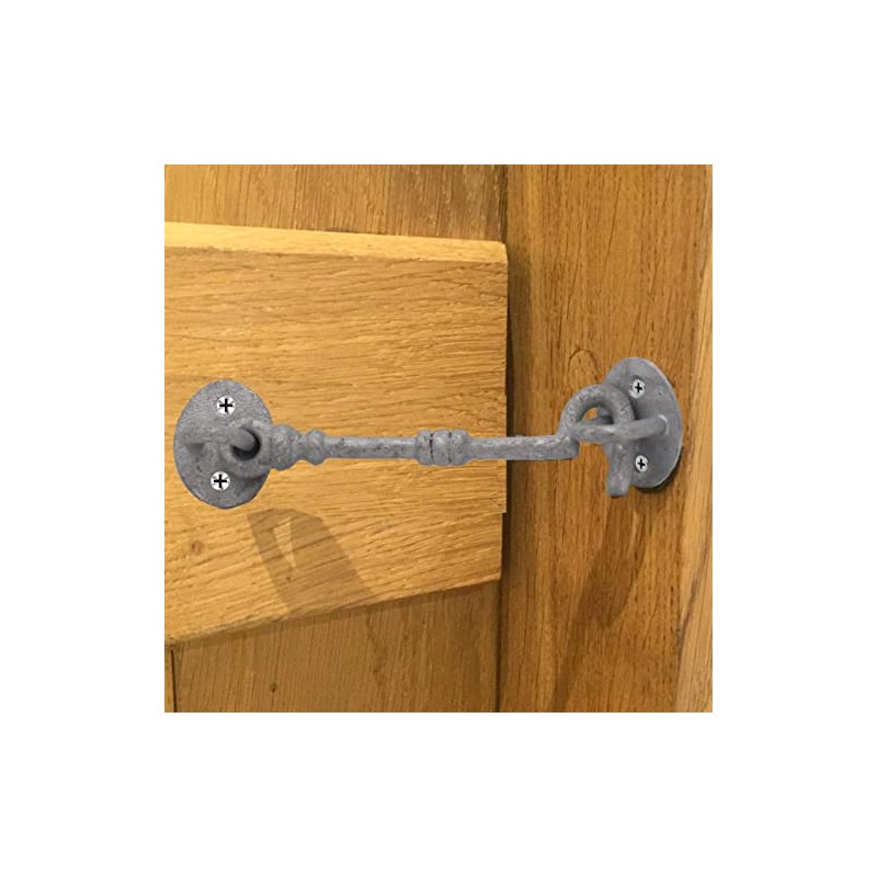Cabin Hook and Eye Galvanised Cast Iron Heavy Duty 250mm