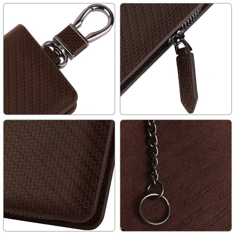 VISOUL Smart Key Case, Genuine Italian Leather, Cover Type, Key