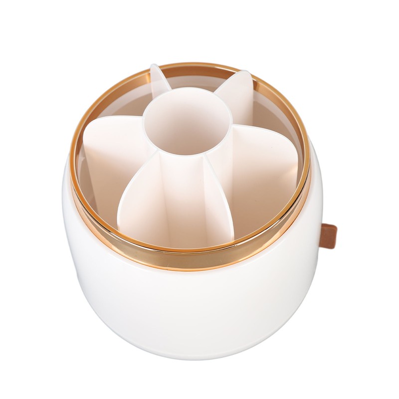 Rotate Dustproof Makeup Brushes Holder Storage 5 Compartments Waterproof Makeup