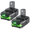 Upgraded 4000mAh 2Packs P107 Battery Compatible with Ryobi 18V Battery