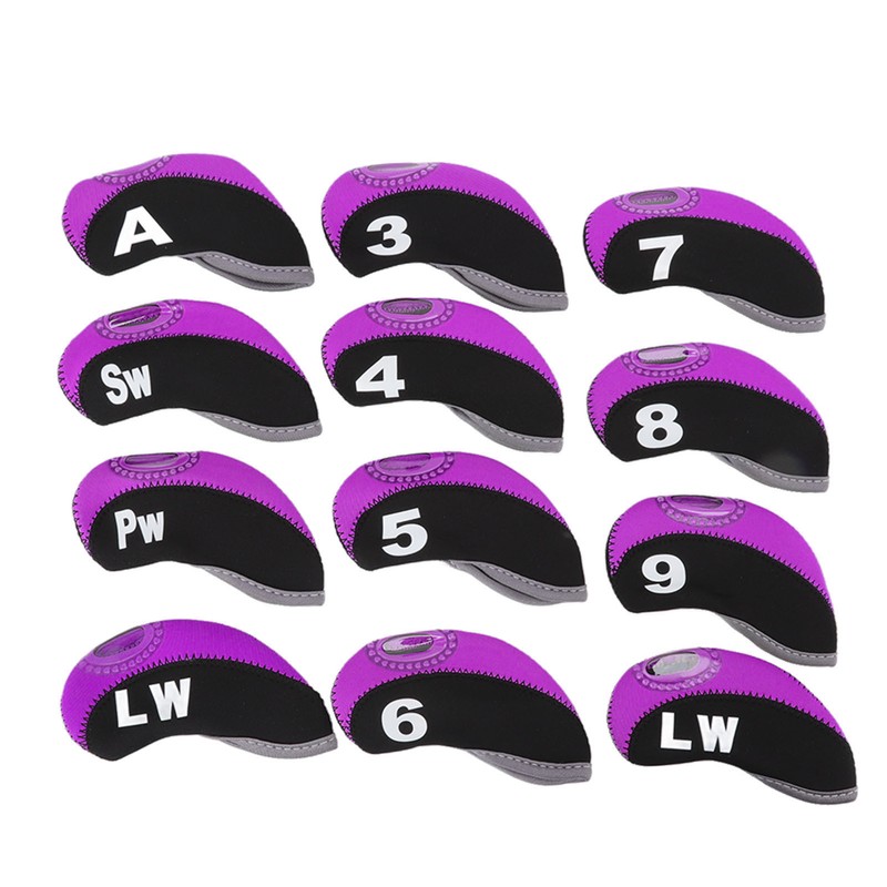 12PCS Golf Club Head Covers Neoprene Scratch Proof Golf Club