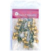 15 Sets Button Stud Screws 6MM Brass-Glossy (gold-coloured)