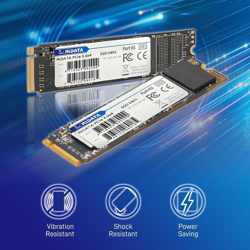 Ridata E801 512GB NVMe M.2 PCIe Gen3x4 2280 SSD Internal