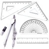YUANCOX Geometry Rulers and Compass Set Student Drawing Compass Rulers