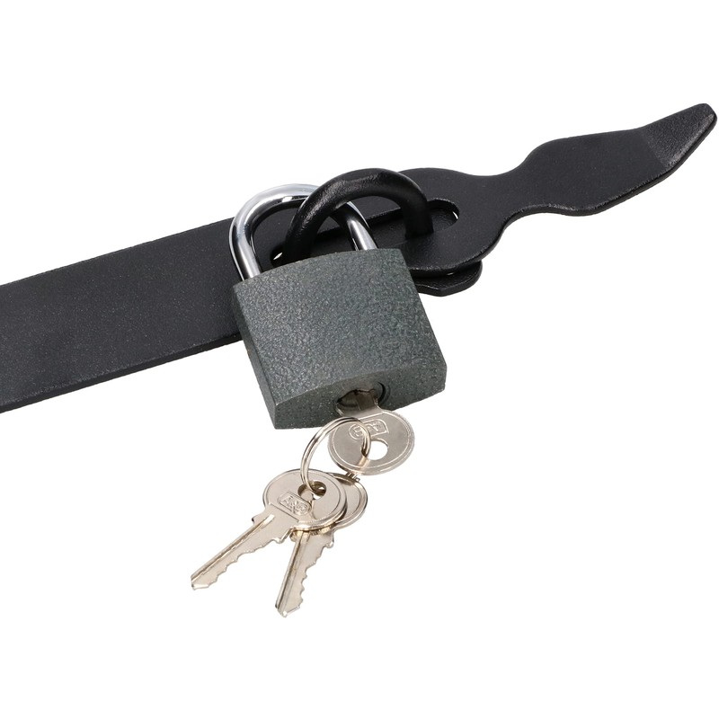 KOTARBAU® Hasp Hasp and Padlock Set 240mm Black Solid Lock