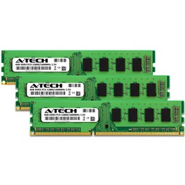 A-Tech 12GB (3x4GB) RAM Replacement for BLS3KIT4G3D1609DS1S00 | DDR3 1600MHz PC3-12800 CL11 UDIMM 1.5V Non-ECC DIMM 240-Pin Desktop Memory Modules