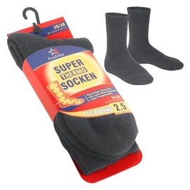 Footstar Women's and Men's Feet Heater Thermal Socks (1 Pair) Extra Warm Winter Socks, charcoal