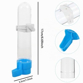 2 Pezzi Abbeveratoio per Uccelli, Distributore Acqua Uccelli, Abbeveratoi per Uccelli da Appendere, Dispenser D'acqua per Gabbie per Uccelli, per Pappagalli, Pappagallini